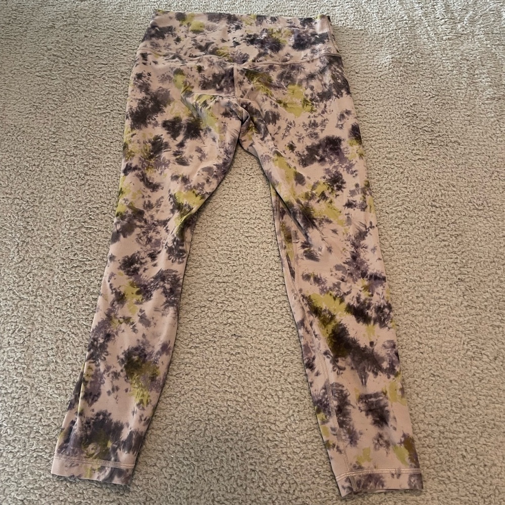 lululemon Align High-Rise Pant 25" Radial Tie Dye Mauve Grey Multi 10